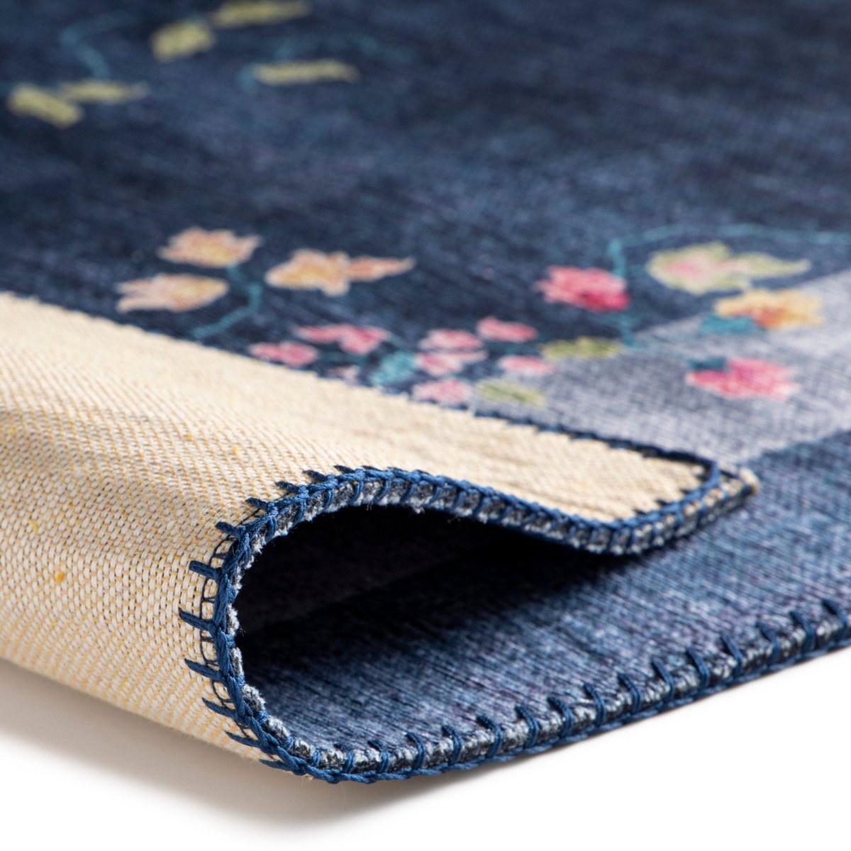 Polyester Teppich in strukturierter Samteffekt Hortense