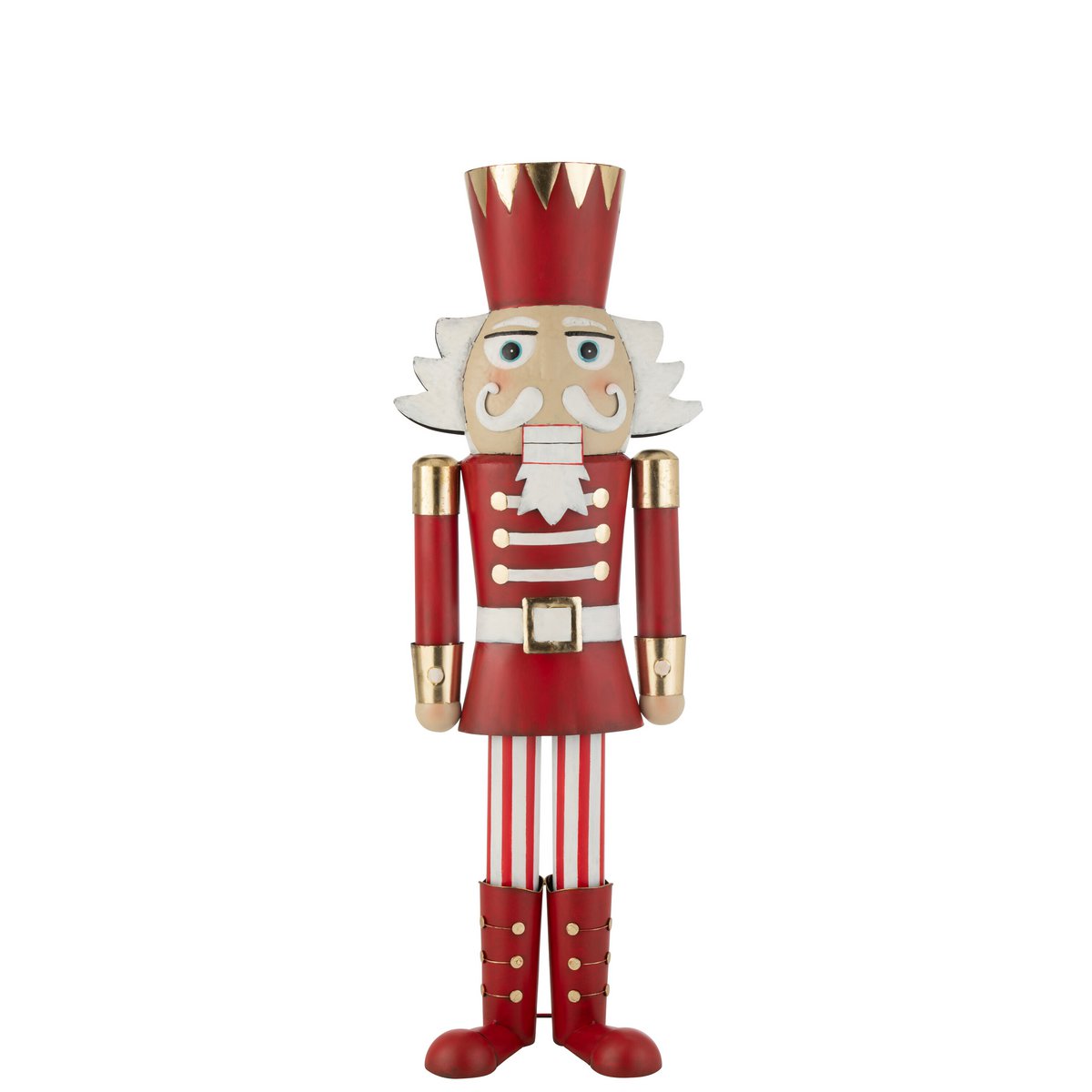 J-Line Nussknacker Eisen Rot/Gold Groß