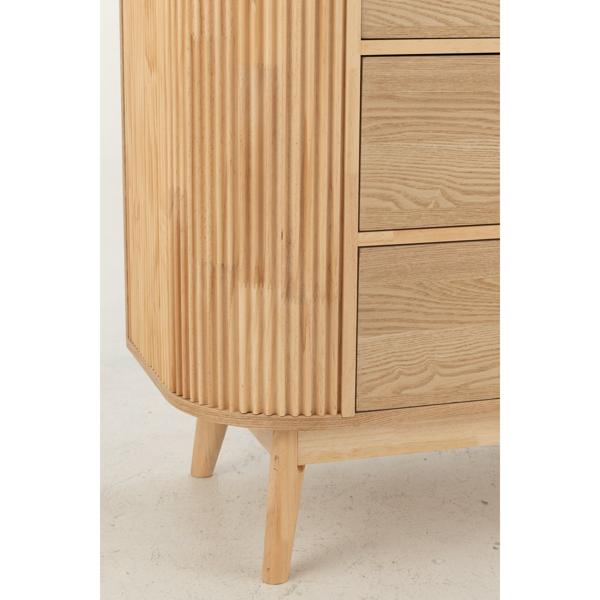 J-Line kast rond MDF/Dennenhout Naturel groot