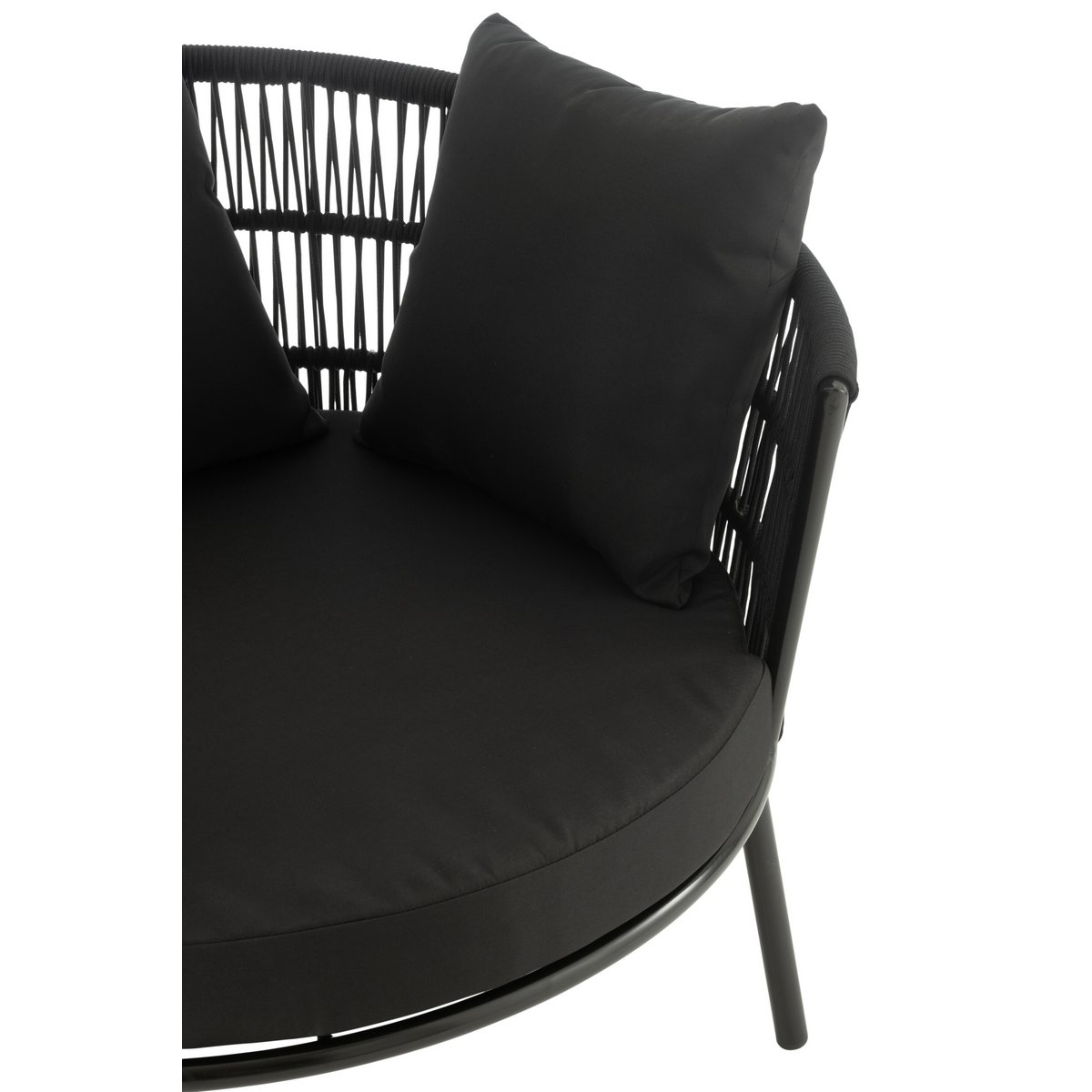 Lounge Sessel Joa Rattanlook schwarz für Garten oder Terrasse