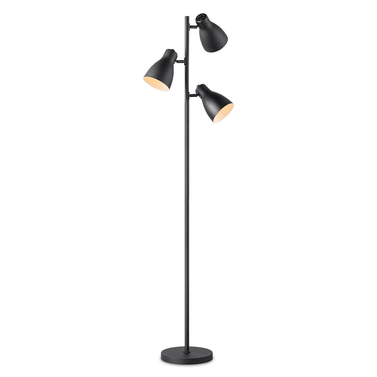 Stehlampe 3L Schwarz - moderne Stehlampe Schwarz schwarz