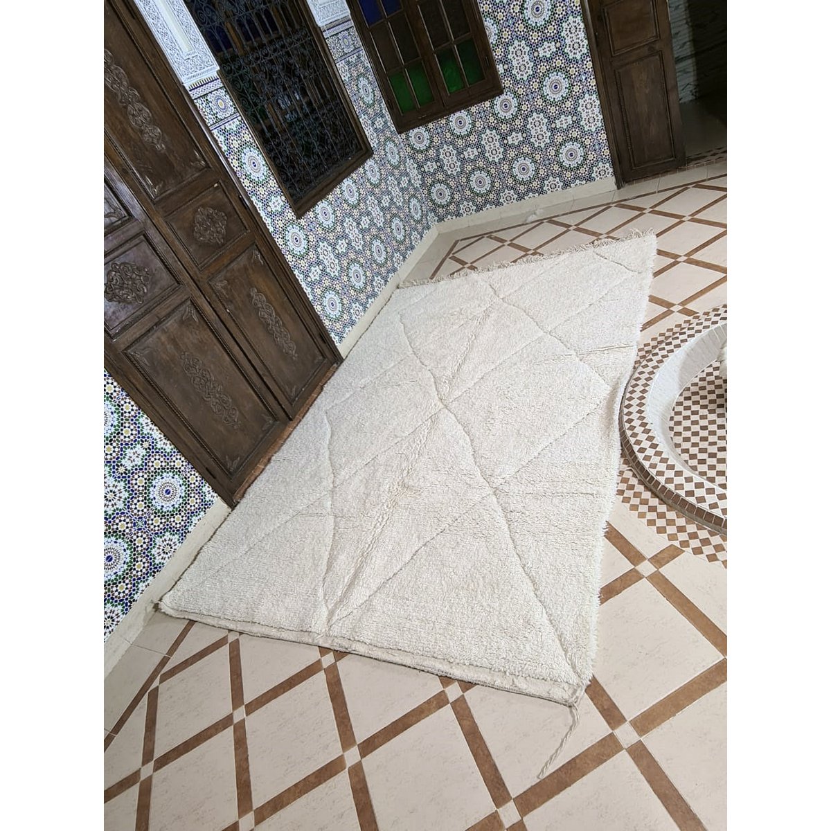 Berberteppich Beni Ouarain reine Wolle 200 x 300 cm