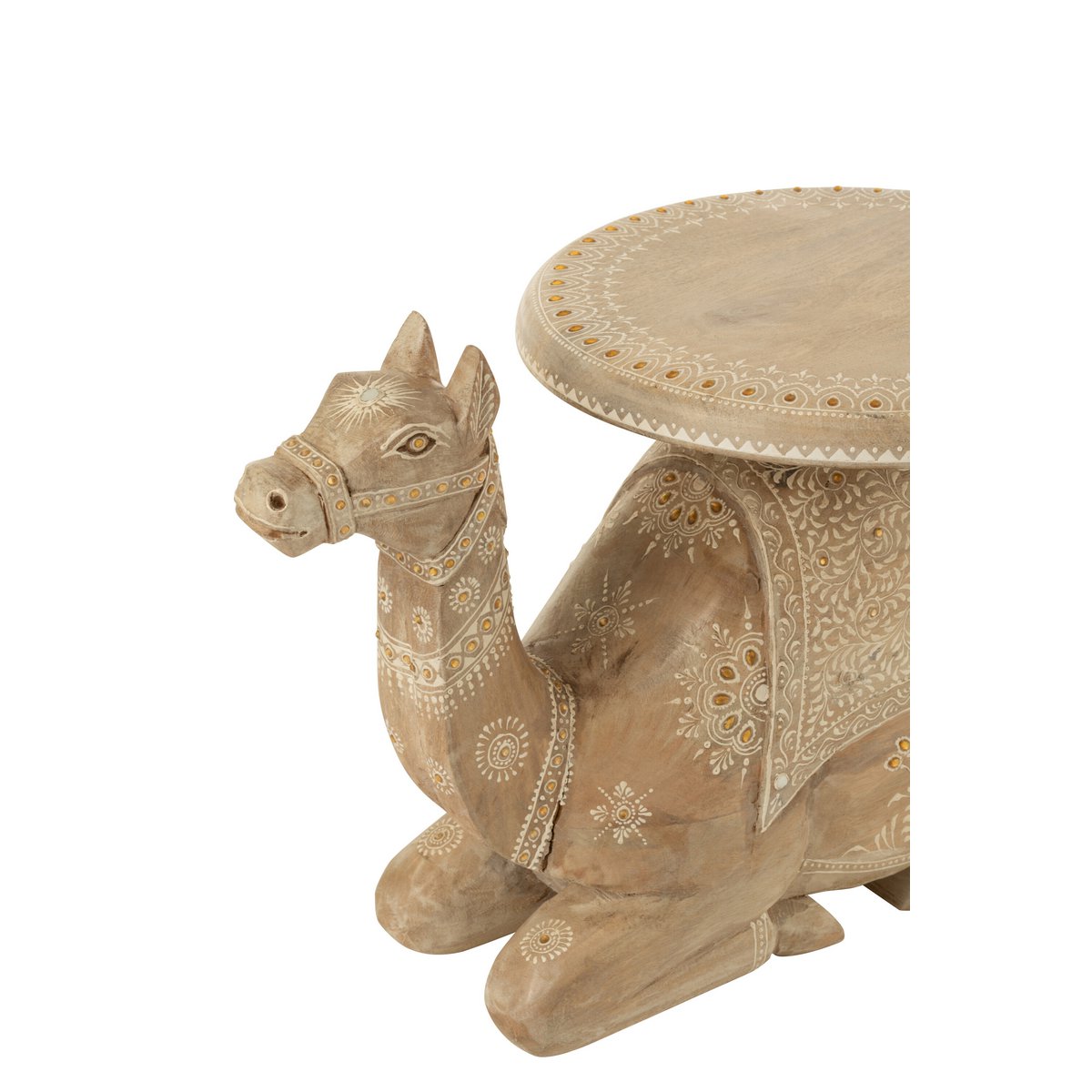 J-Line Side Table Camel Mango Wood Naturel/Weiß