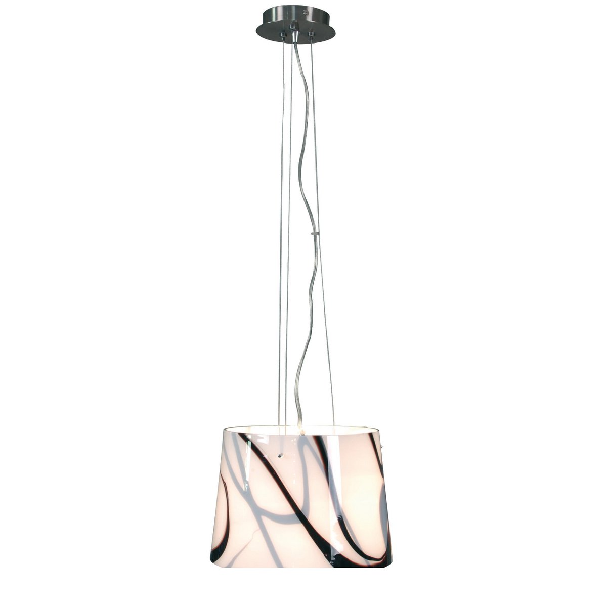 Glas-Pendelleuchte "Mixture" aus Metall und Glas in weiß, E27, Ø 29 cm