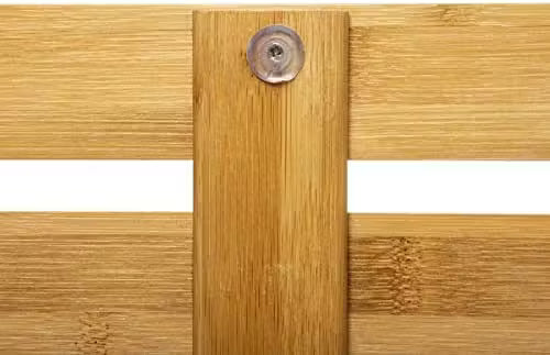 Bambus Badematte Gitter Basic 50x68cm Rutschfest Natur Braun