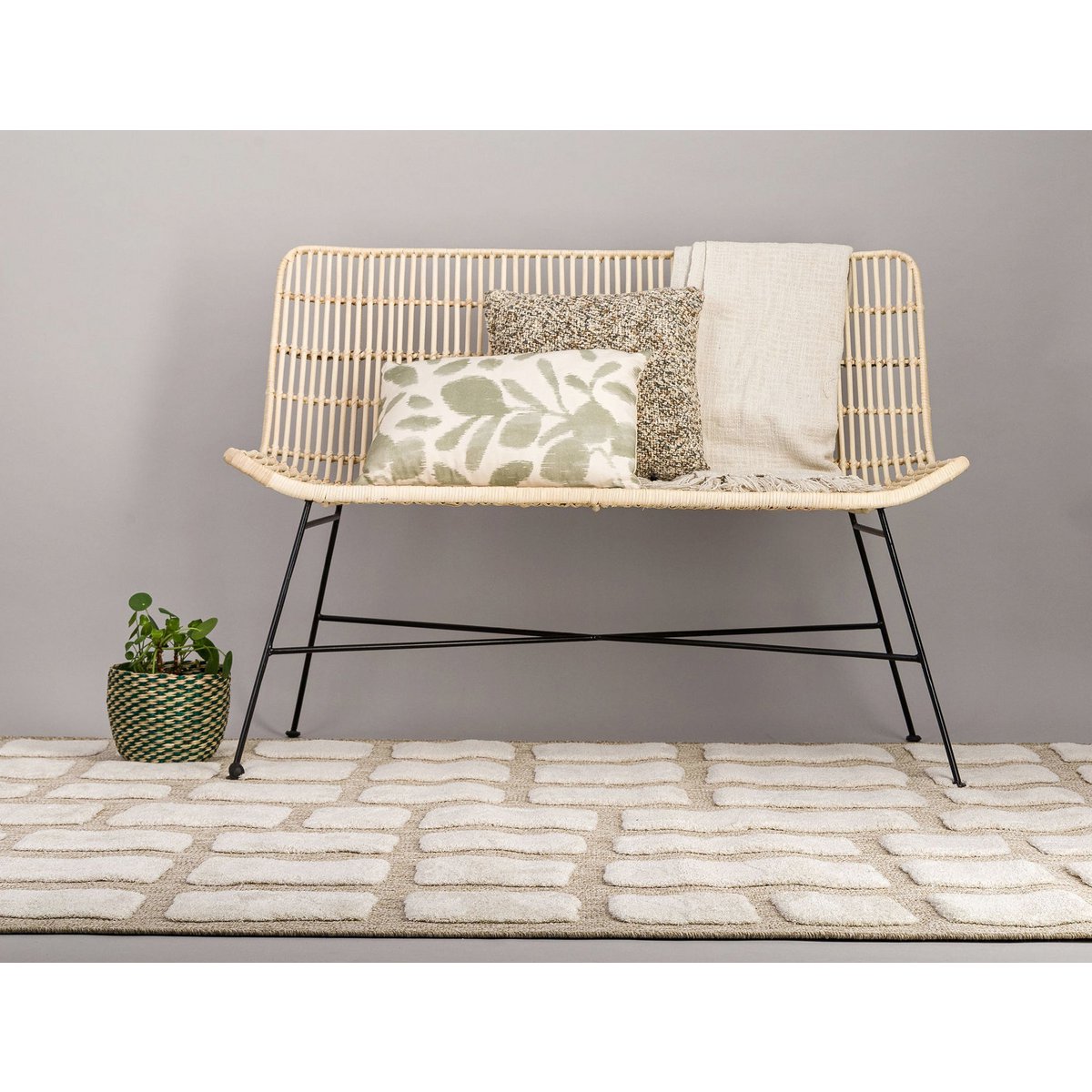 Velvet Effect Teppich und Slow Life Dune Dune Flat -Stil -Webenstil