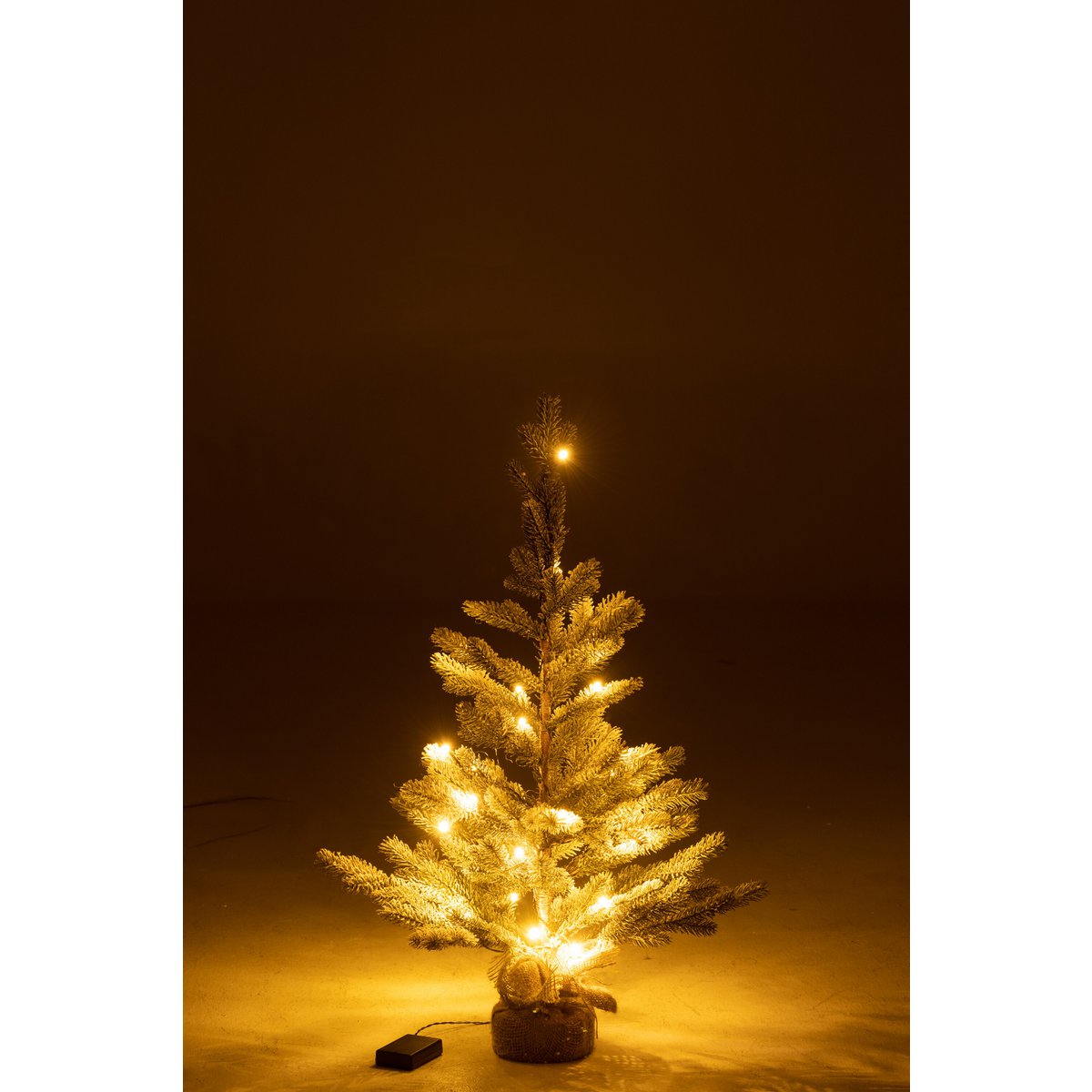 Weihnachtsbaum LED Verschneit Im Topf Kunststoff Grün 81cm Medium