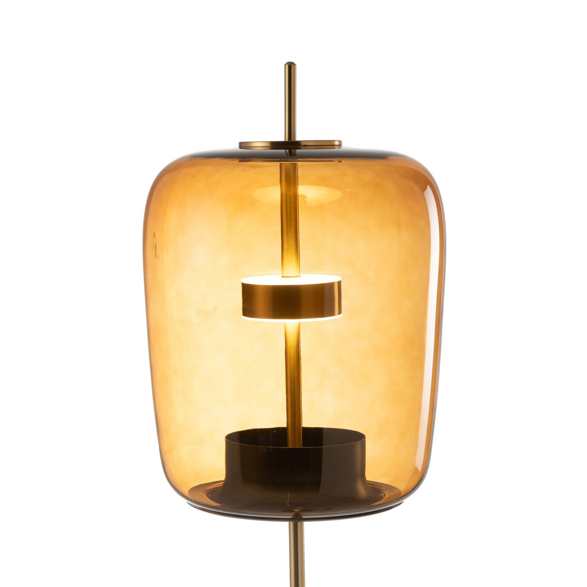 J-Line floor lamp – glass – brown – LED lights