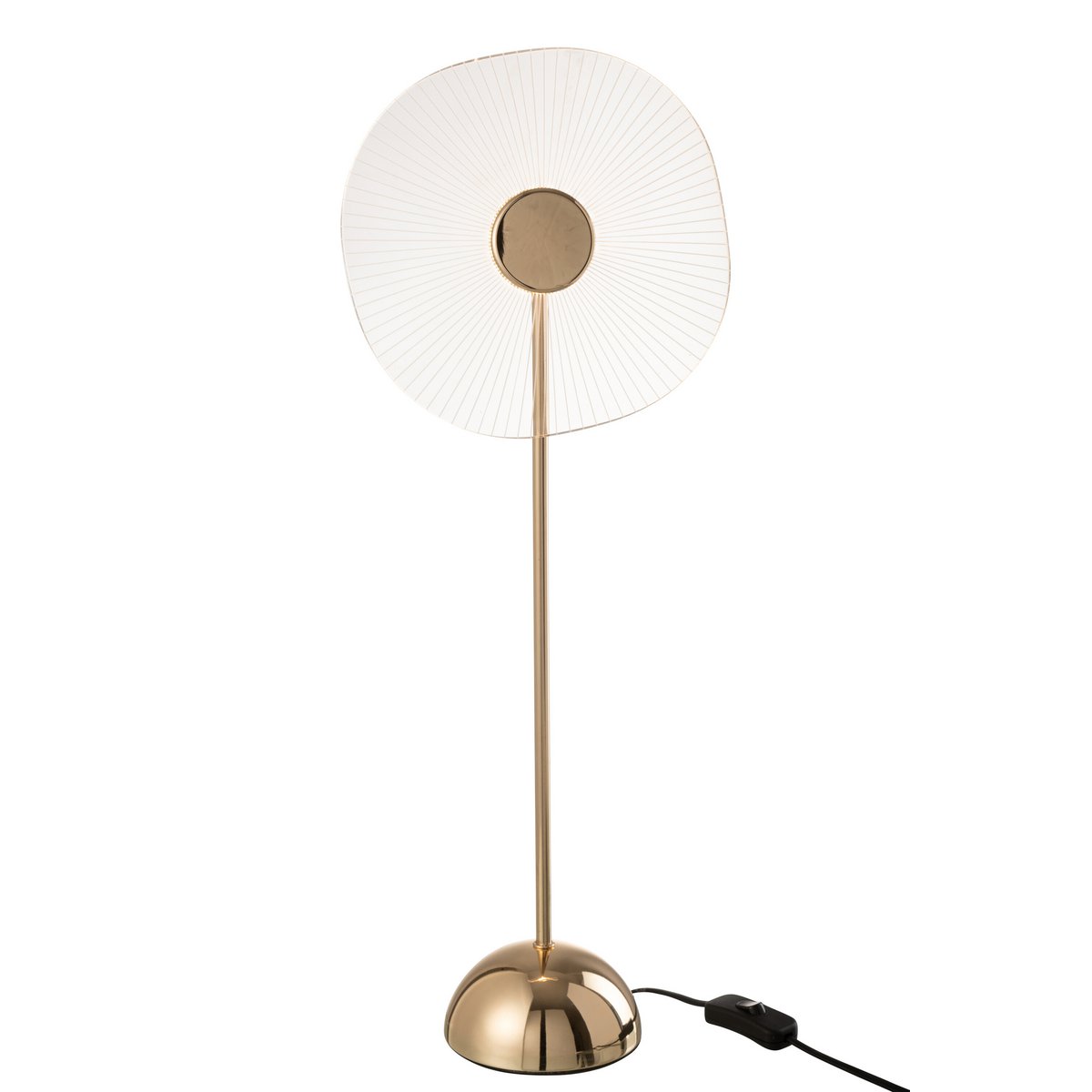 J-Line Tischlampe LED Blumenmetall/Kunststoff Gold groß