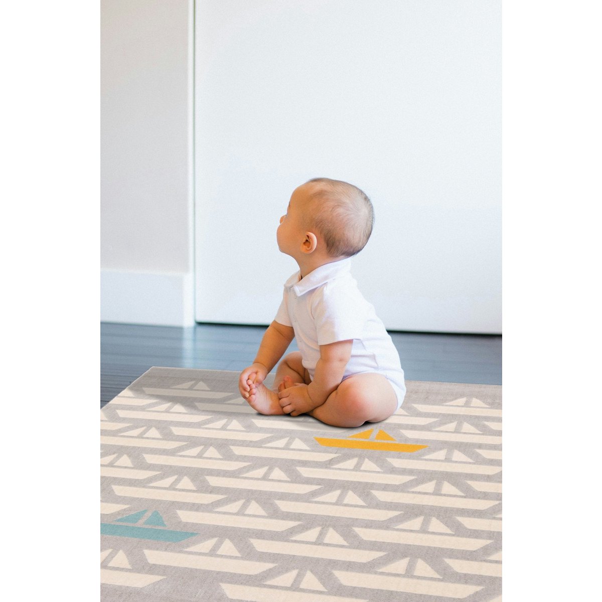 Weicher Kinder Teppich verspielte Musterboote