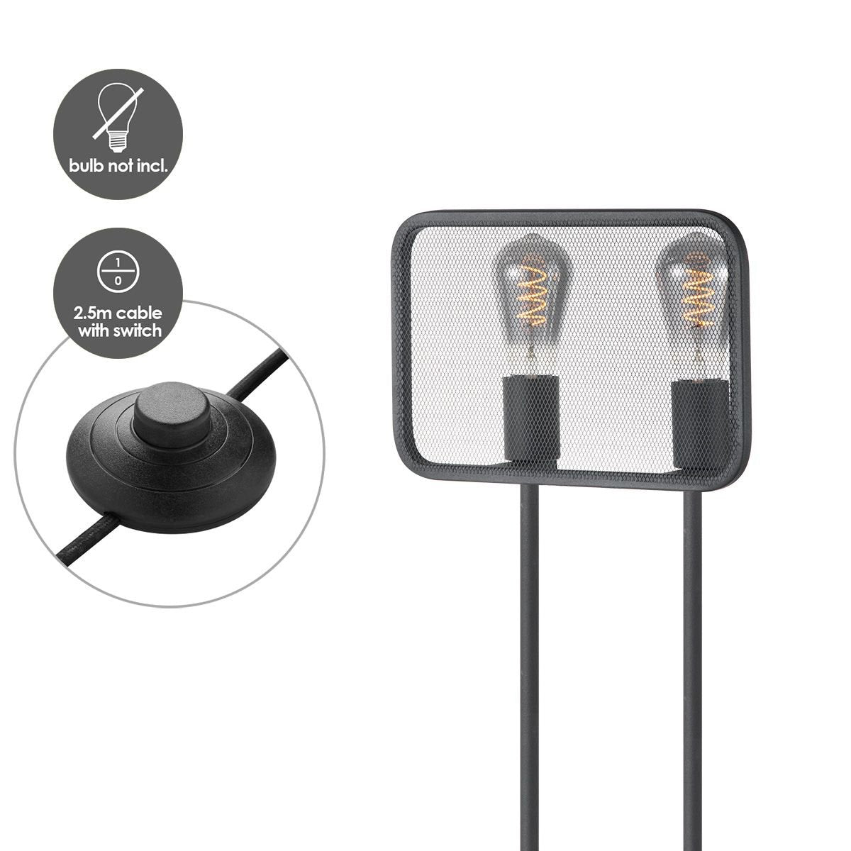 Weave 2L Stehleuchte – Moderne Stehleuchte Schwarz