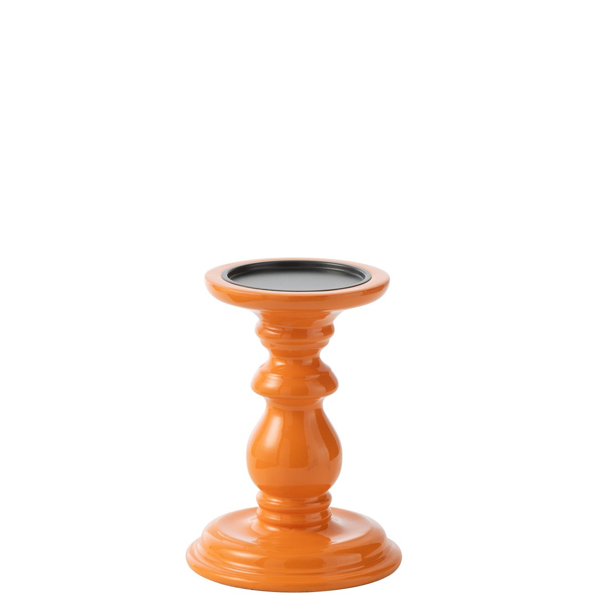 J-Line Kerzenhalter Halter Mangoholz Orange