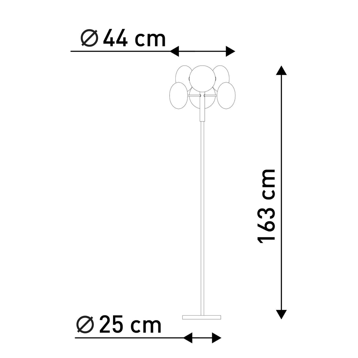 Stehleuchte „ORION“ bernsteinfarben
