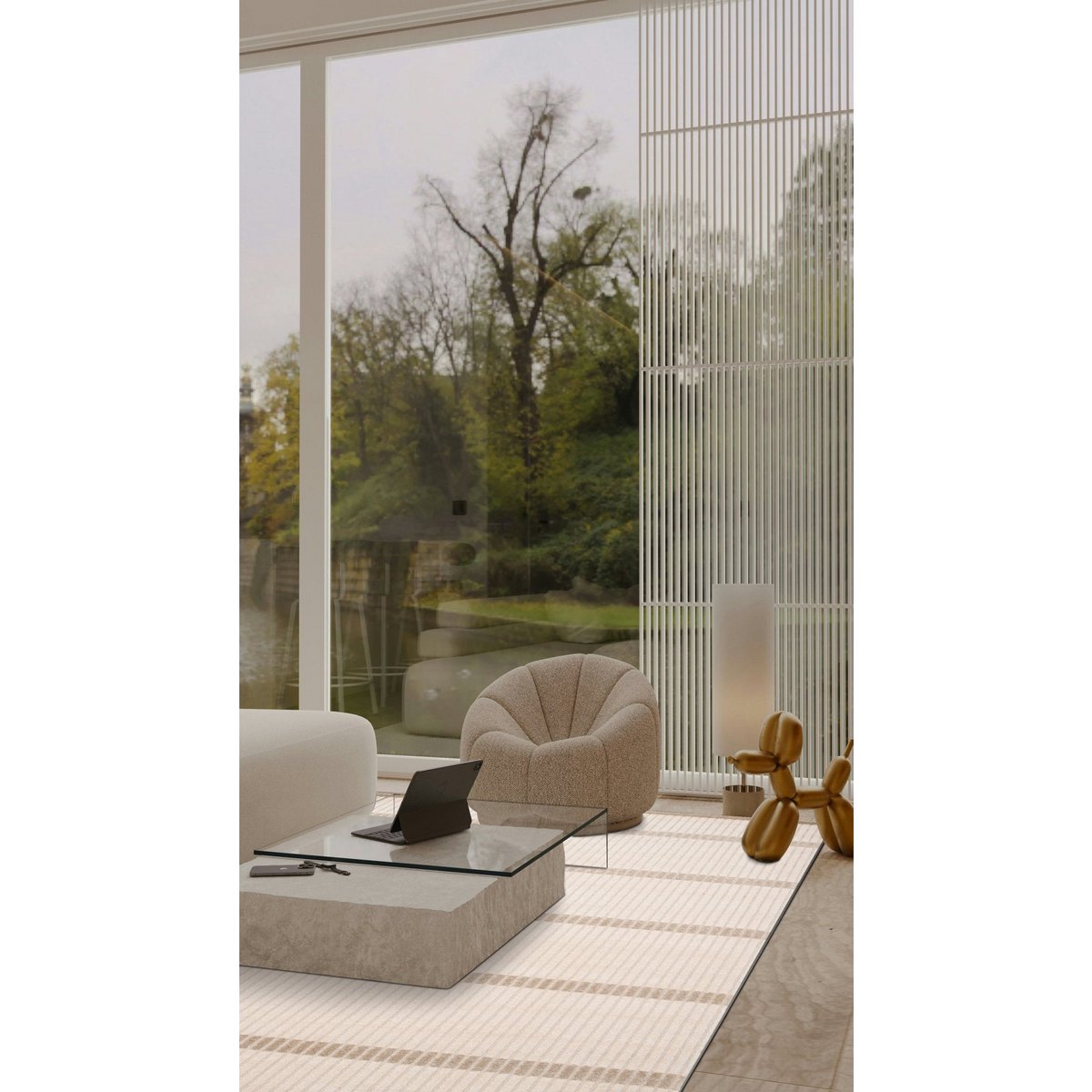 Süßer Innenteppich mit Erleichterung und natürlichen Farben Linea