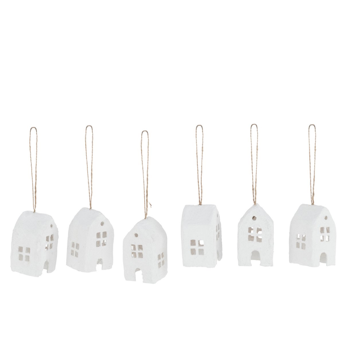 Box mit 6 Kleiderbügeln House Cotton Mach White