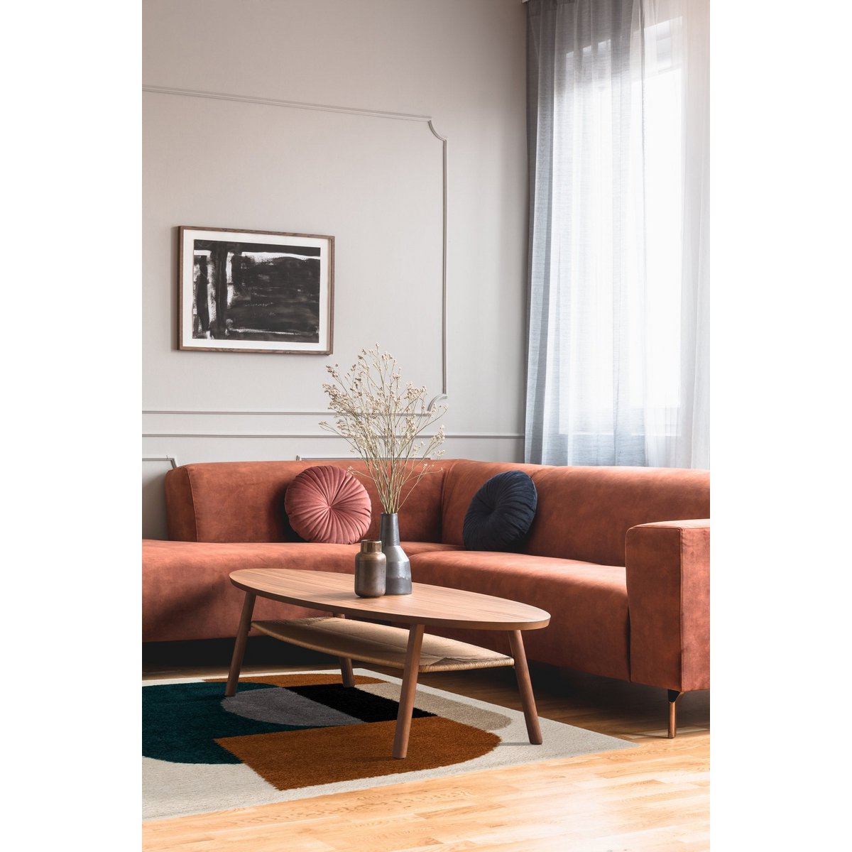 Langes Haar Teppich Design warme Töne Gatsby