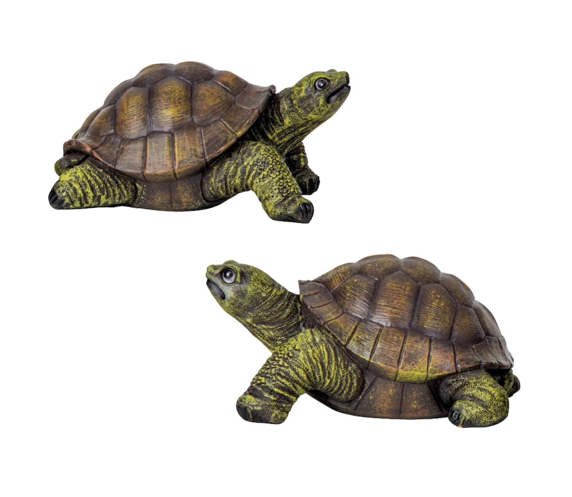 Decorative turtle figure set of 2, multicolored