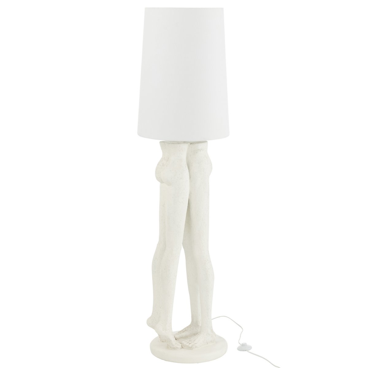 Designer Stehlampe Paar Polyresin Weiß 155 cm
