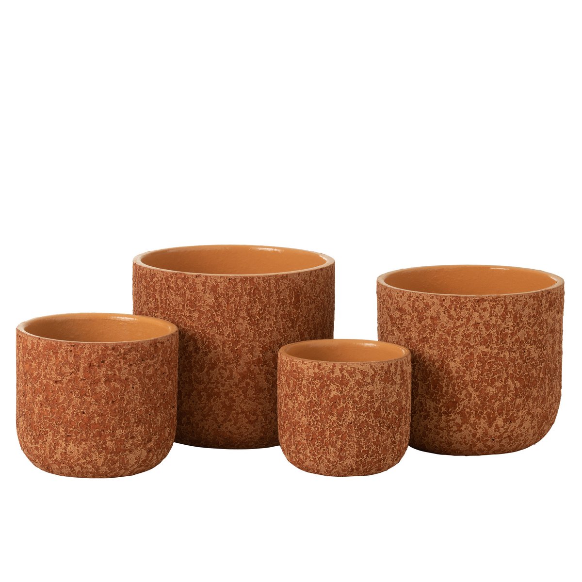 J-Line Blumentopf Rough – Keramik – Terrakotta – extra groß – Ø 24,50 cm