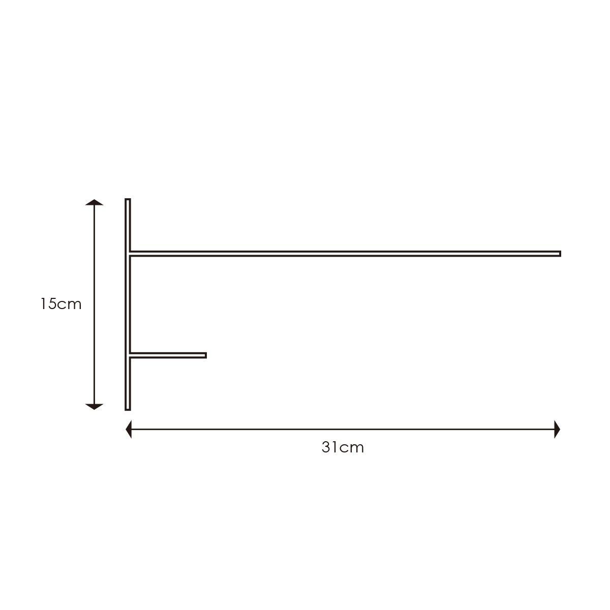 Wandhaken Winkel Rusty | 31/5/15cm | Rost | Metall