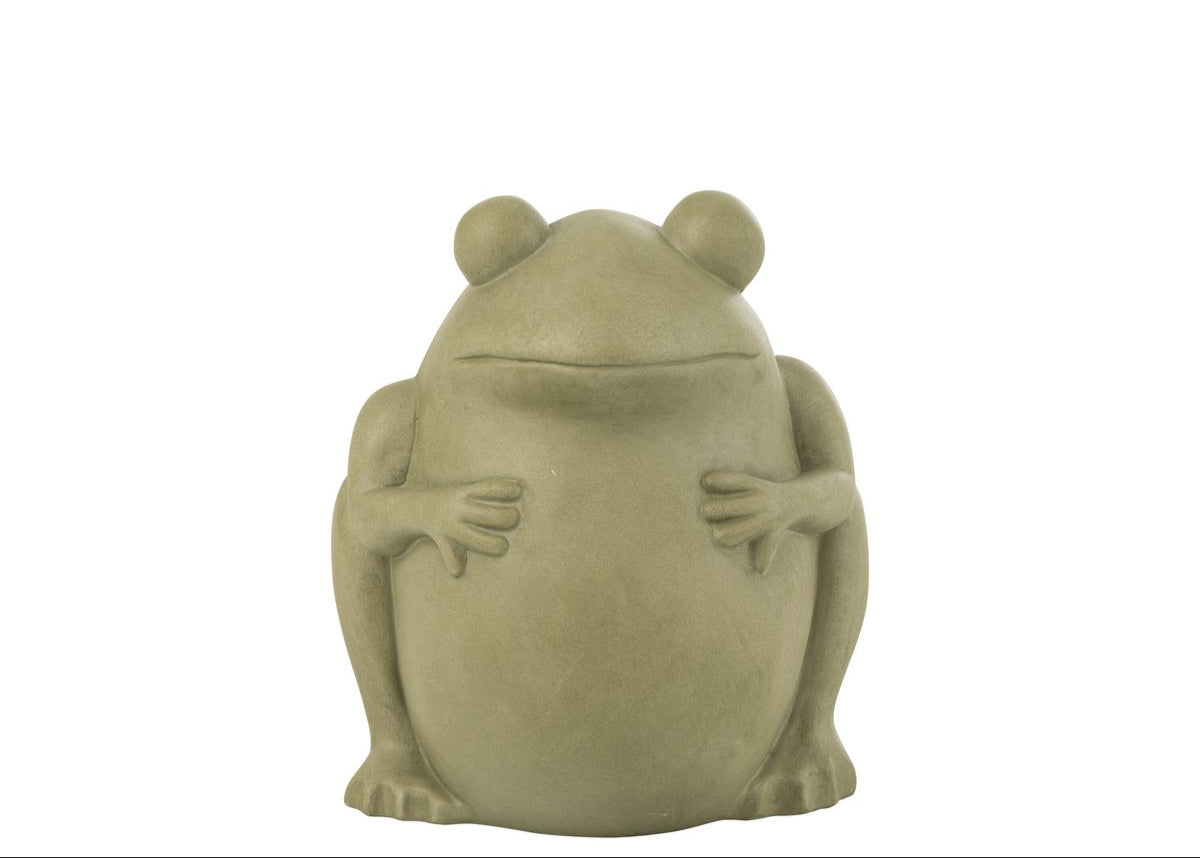 Übertopf Frosch – Große Pflanzenschale aus Ton in Grün