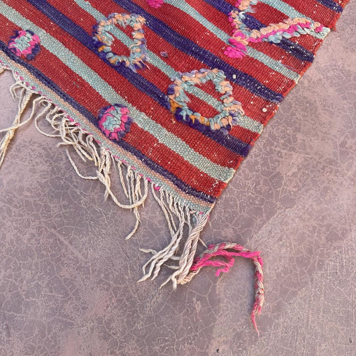 Marokkaner Berber Kilim Teppich reines Woll 138 x 220 cm