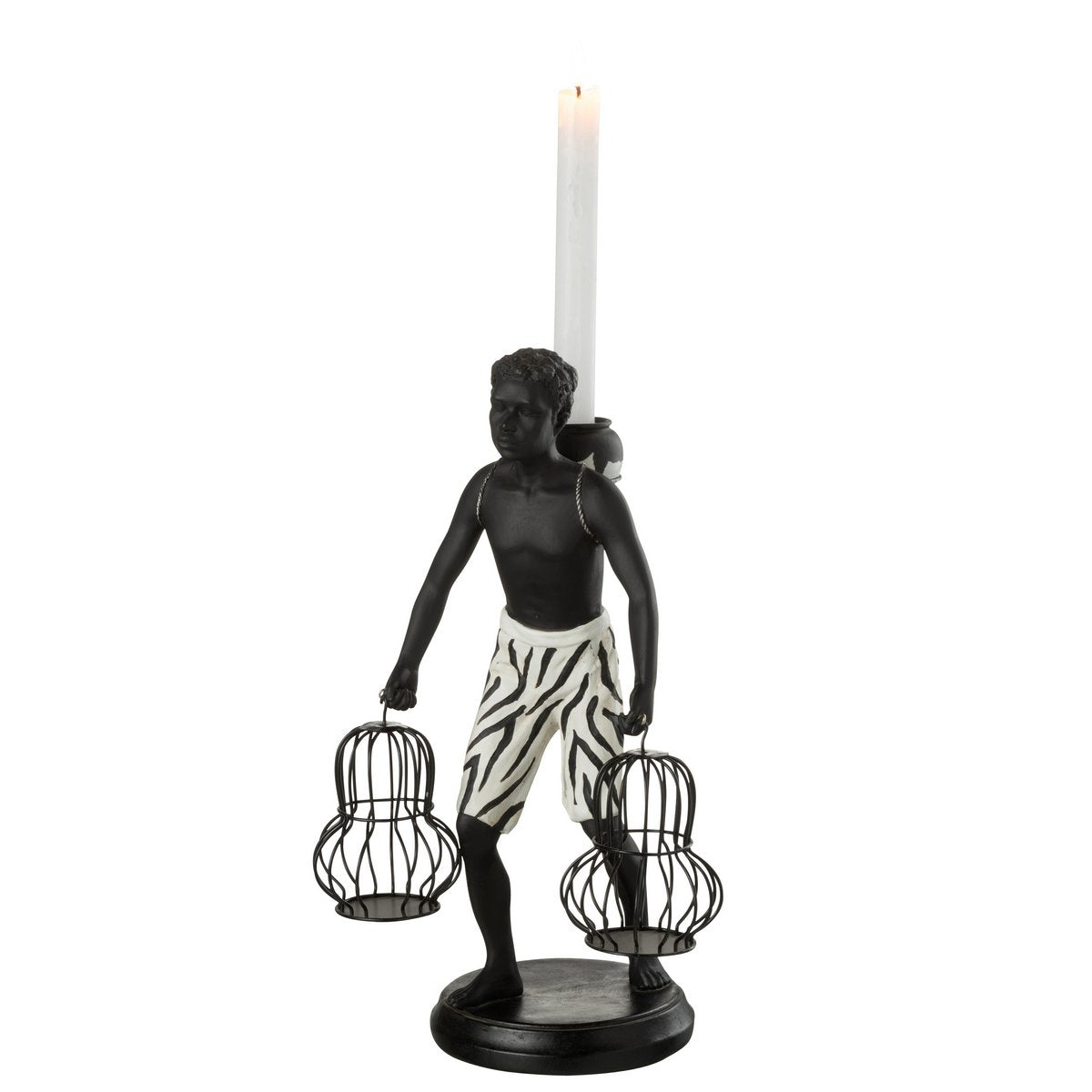 J-Line Boy Standing Ethnic Baskets Poly Mix