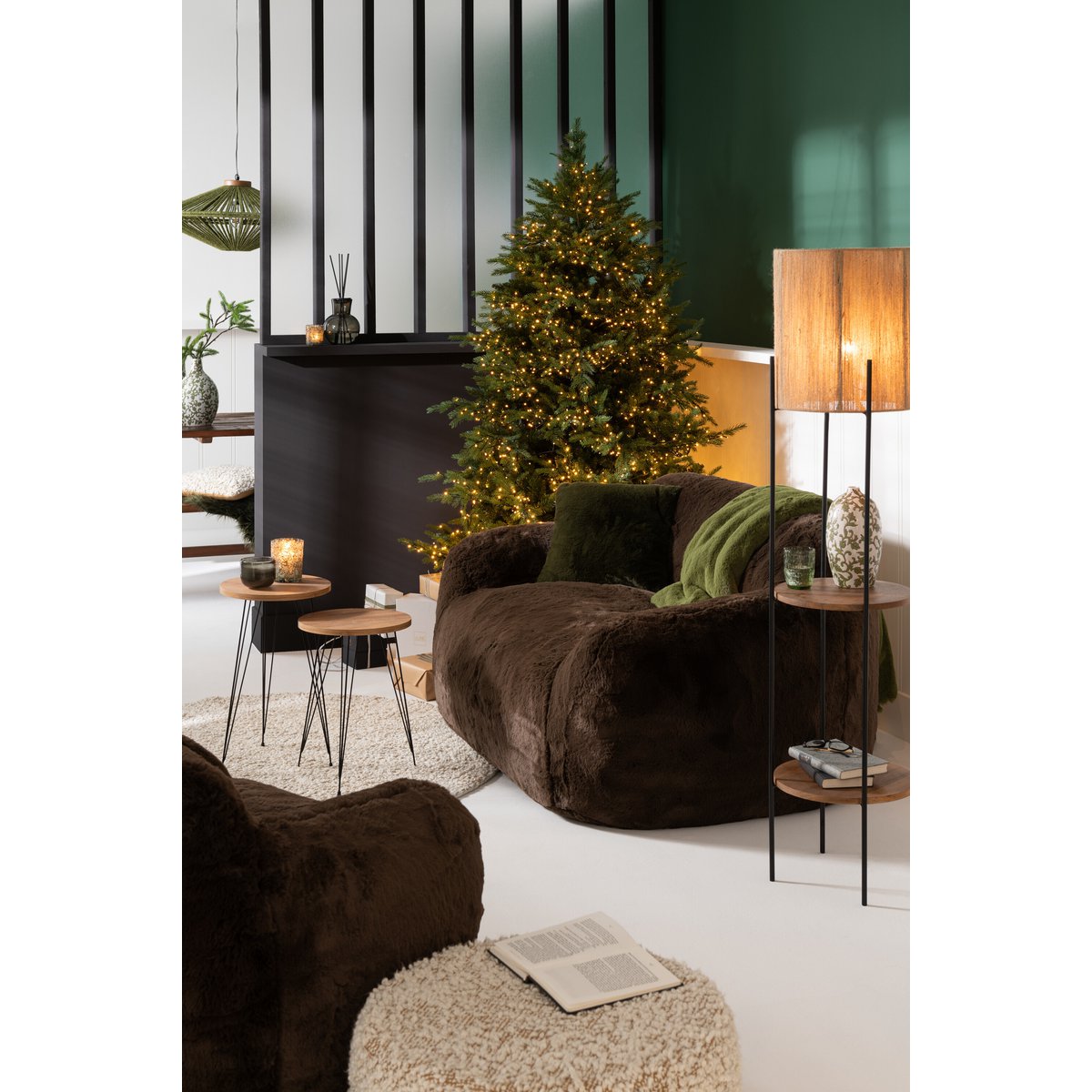 Künstlicher Weihnachtsbaum 210 cm mit 3000 LED Lichtern – Grün, Plasti