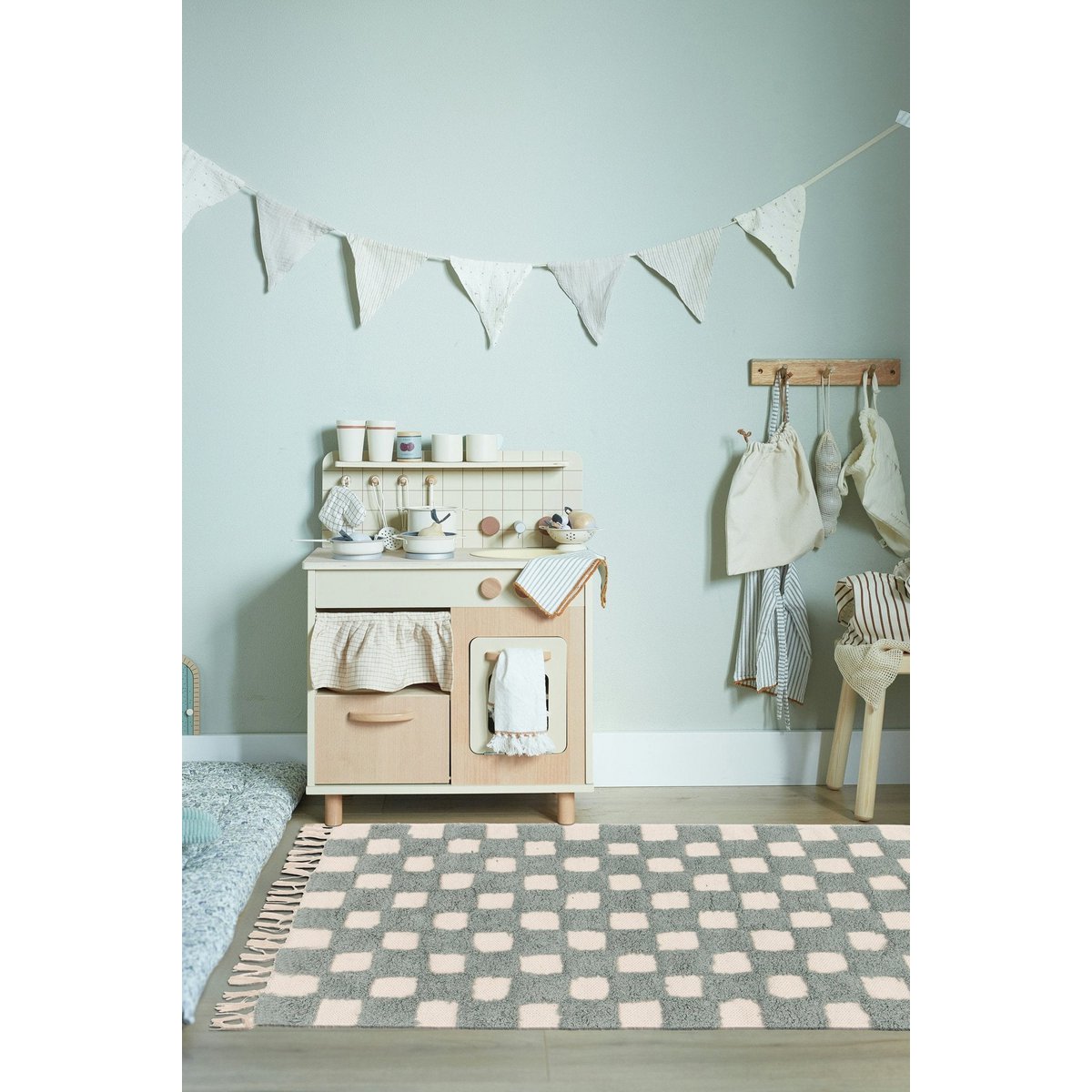 100% Baumwoll Mael Baumwollkinderteppich