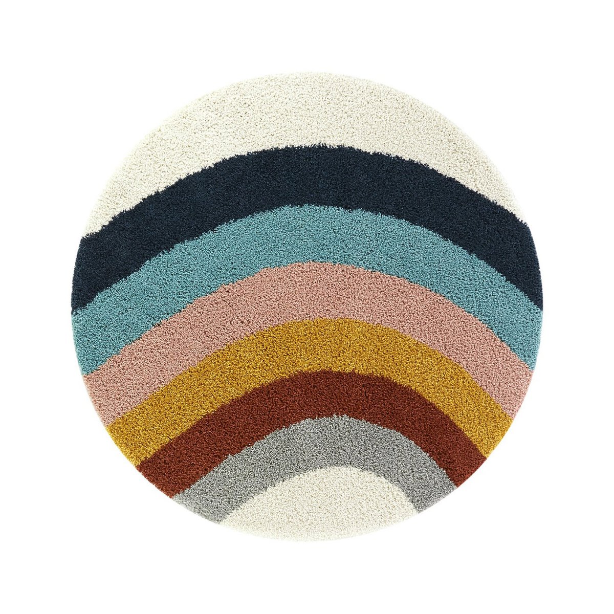 Dicker und bequemer runder Kinderteppich COLORS