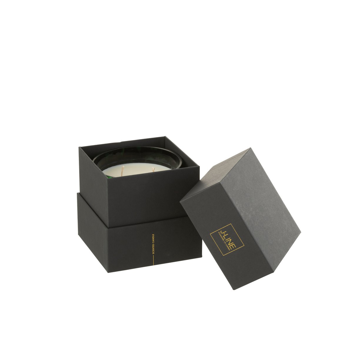 J-Line Duftkerzen Noa – Sandelholz – Glas – Grün – klein – 50U