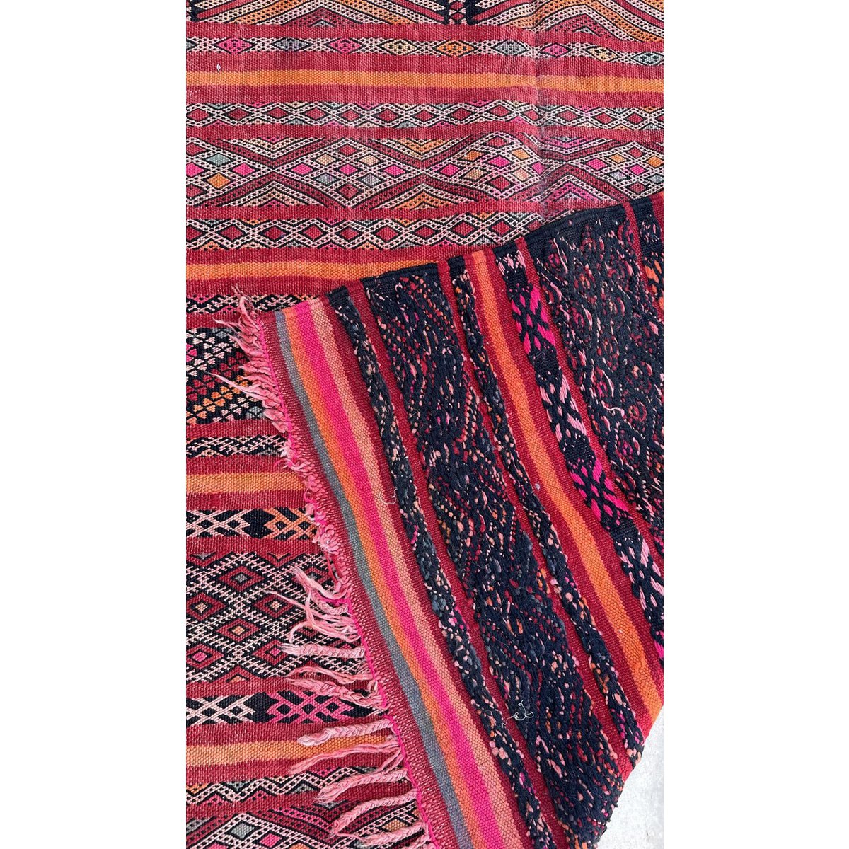 Marokkaner Berber Kilim reine Wolle 150 x 285 cm Teppich