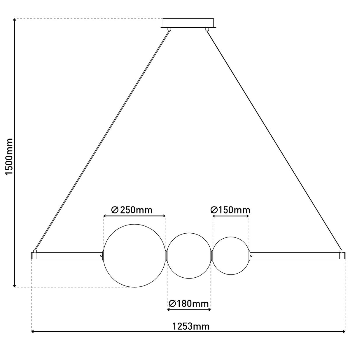 LED Pendelleuchte chrom "NOVA" aus chromfarbenem Metall, Kunststoff und Rauchglas, mit fest verbauten LEDs, ca. 105 cm lang
