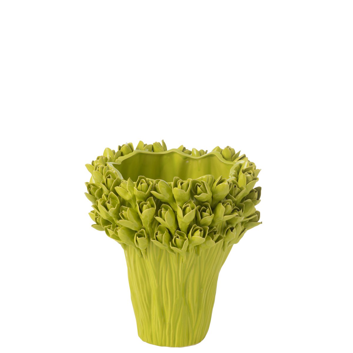 J-Line Vase Ambrosia Keramik Grün Medium