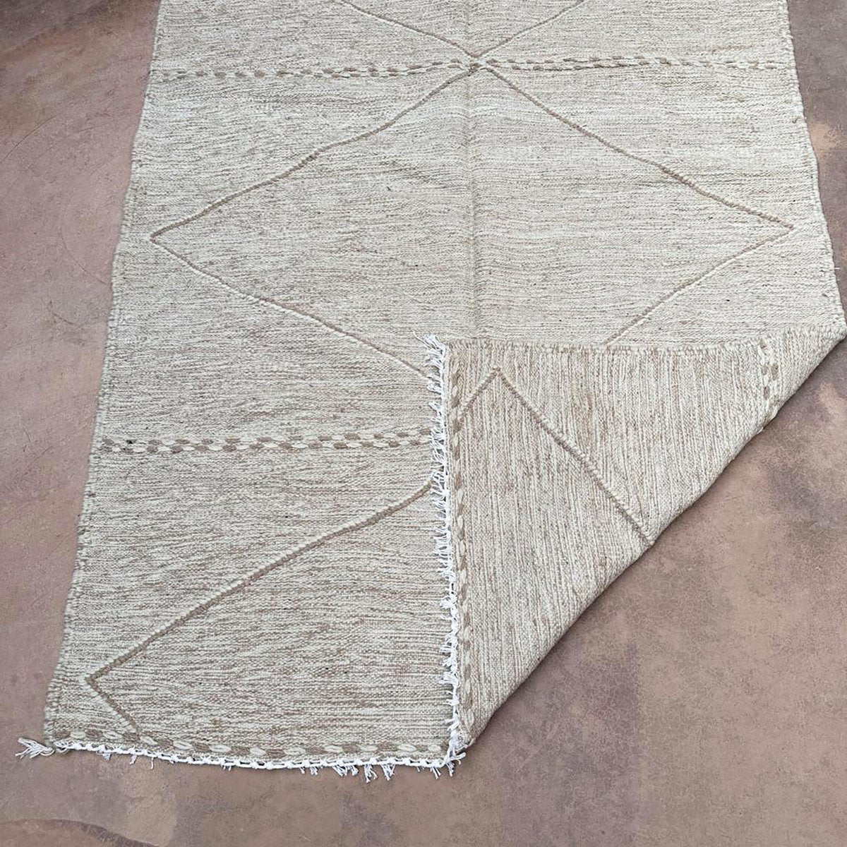 Marokkaner Berber Kilim reine Wolle 150 x 247 cm Teppich