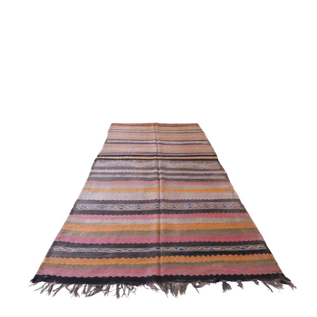 Marokkaner Berber Kilim Teppich reines Woll 173 x 370 cm