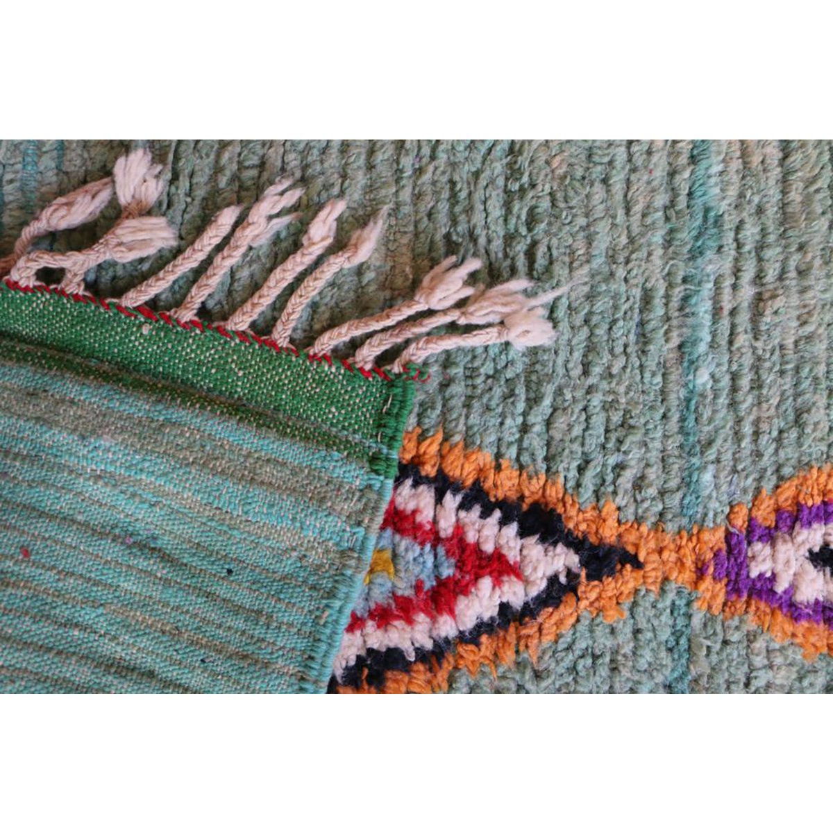 Berber Wolle reiner Spurteppich 74 x 380 cm