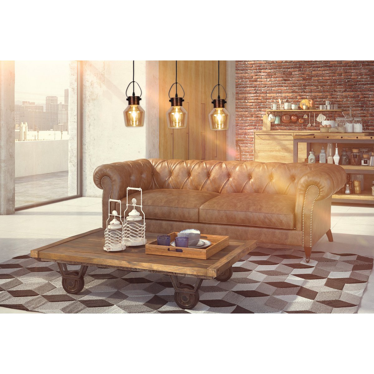 Glas Pendelleuchte "ALEX"