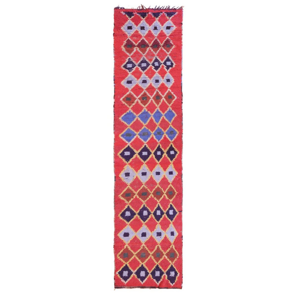 Vintage Tribal Berber Korridor Teppich 81 x 352 cm