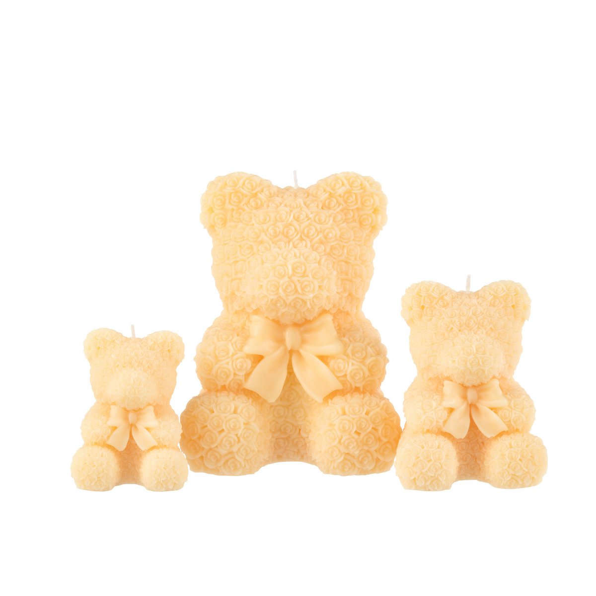 J-Line Kerze Teddybär - hellgelb - L - 25U