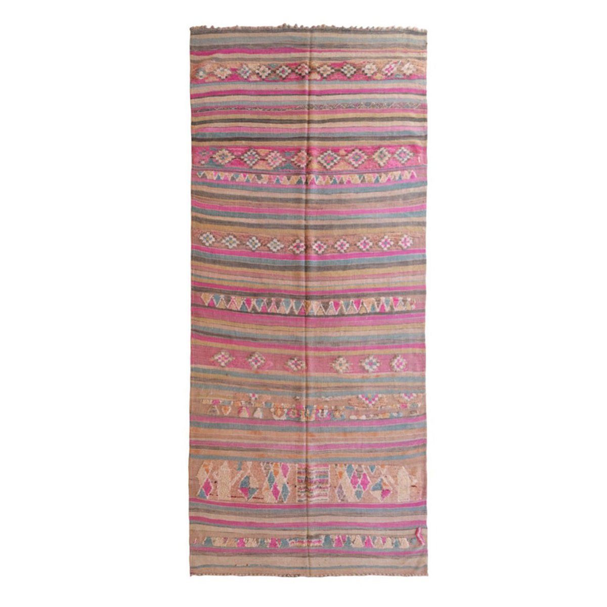 Marokkaner Berber Kilim reine Wolle 155 x 363 cm Teppich