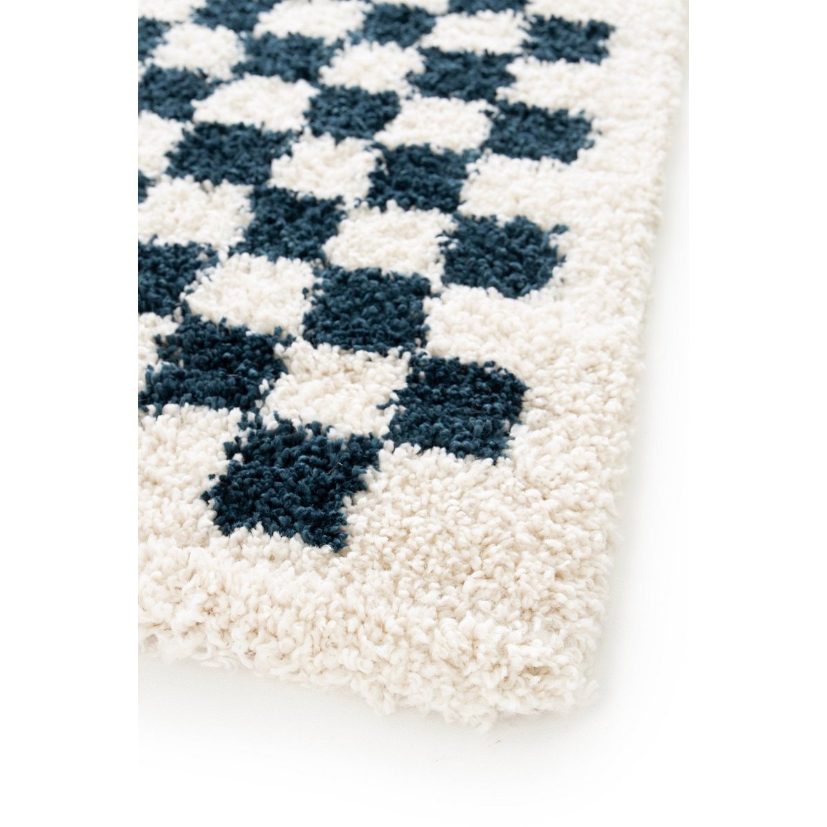 Weicher und sperriger langer Checker -Checkerboard -Checkterteppich