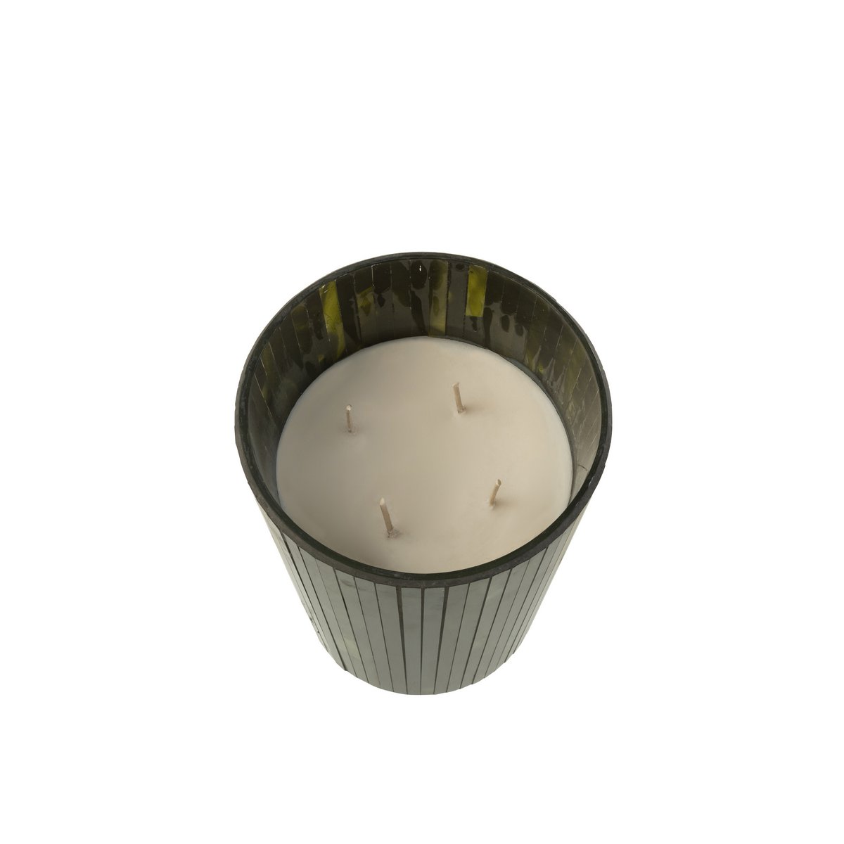 J-Line Duftkerze Noa – Herbal Serenity – Glas – Grün – groß – 60U