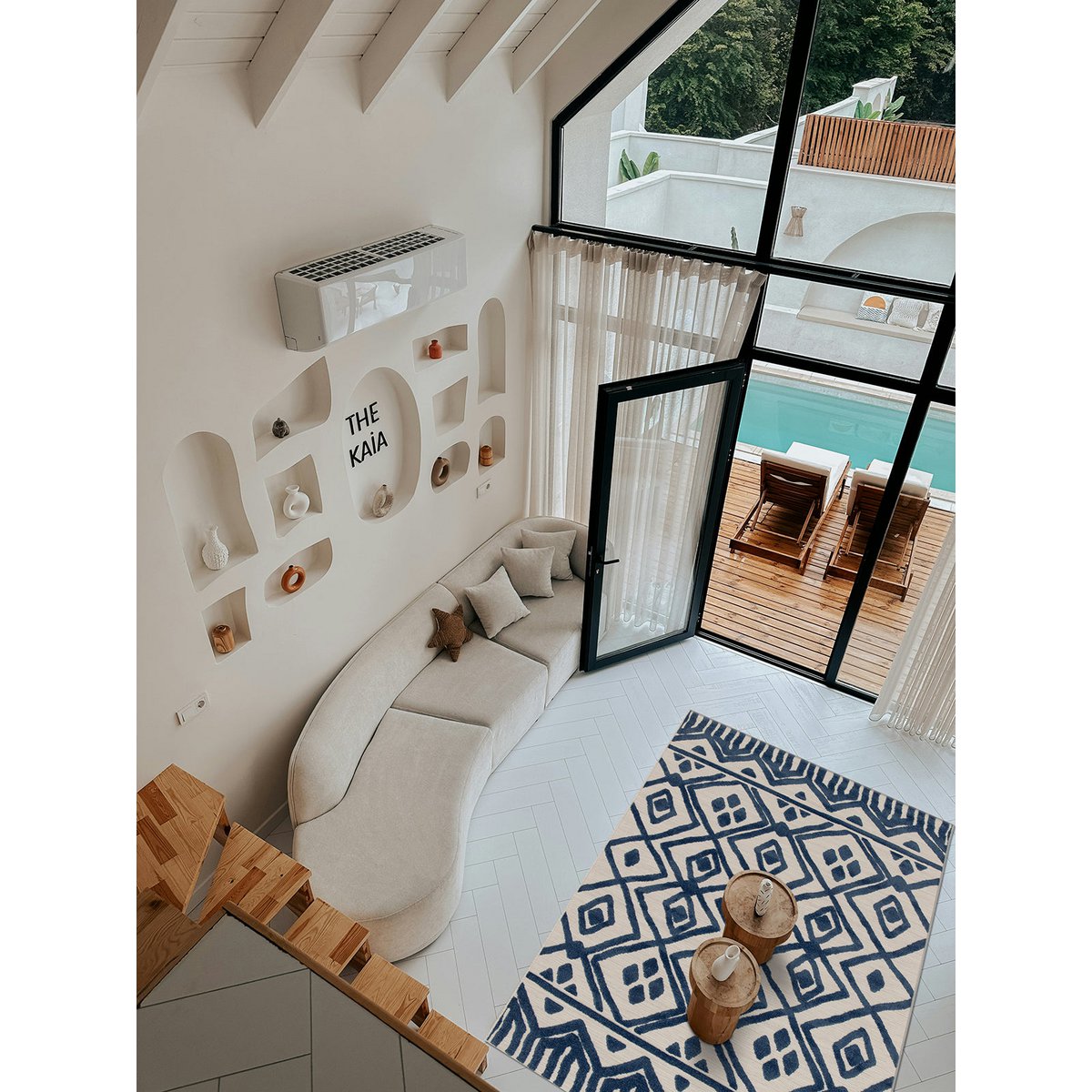 Ethnische Muster mit Samba -geschnitzter Wirkung