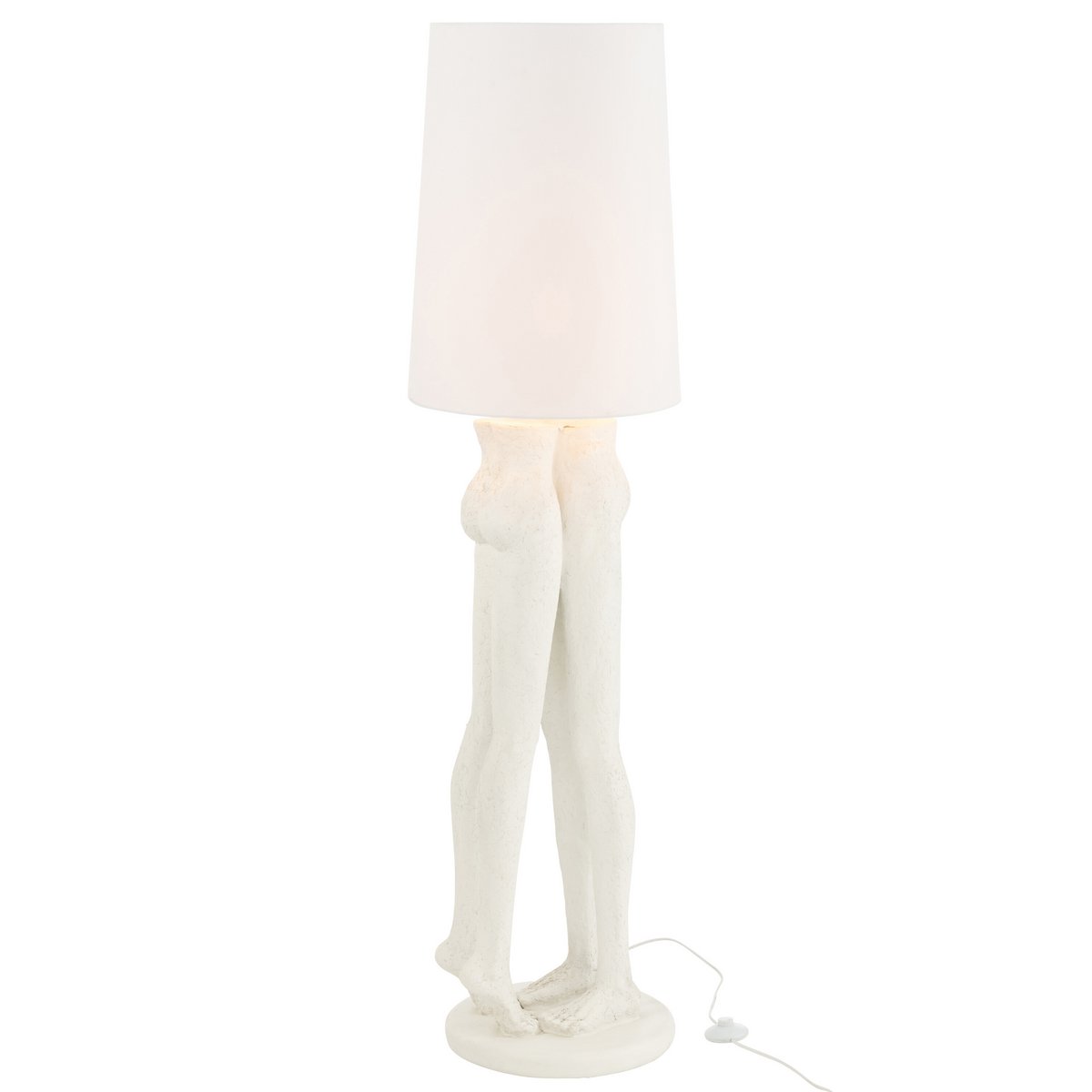 Designer Stehlampe Paar Polyresin Weiß 155 cm