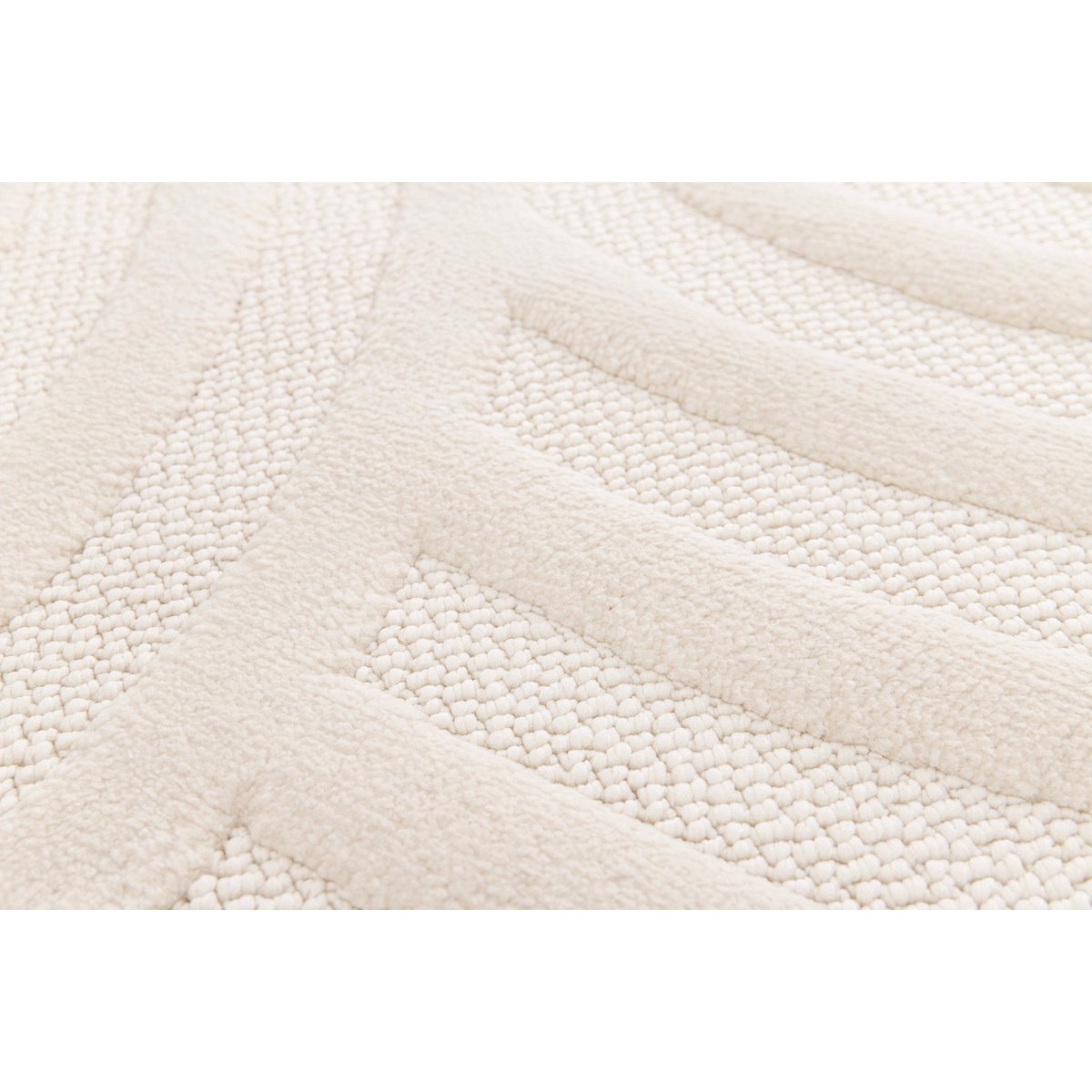 Weicher Teppich mit drei dimensionalen Effekten neutrale Trianon -Töne