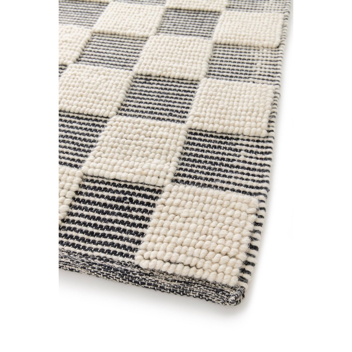 Wollteppich und Baumwolle mit weichen handgefertigten Fliesen Gabin