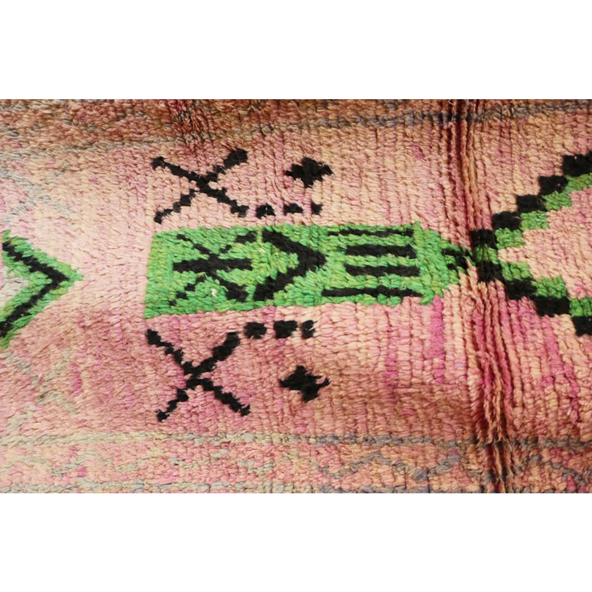 Marokkaner Berberkorridor Teppich reines Woll 81 x 389 cm