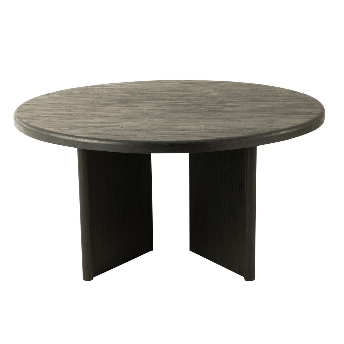 Tisch Round Teak – Holz – Schwarz
