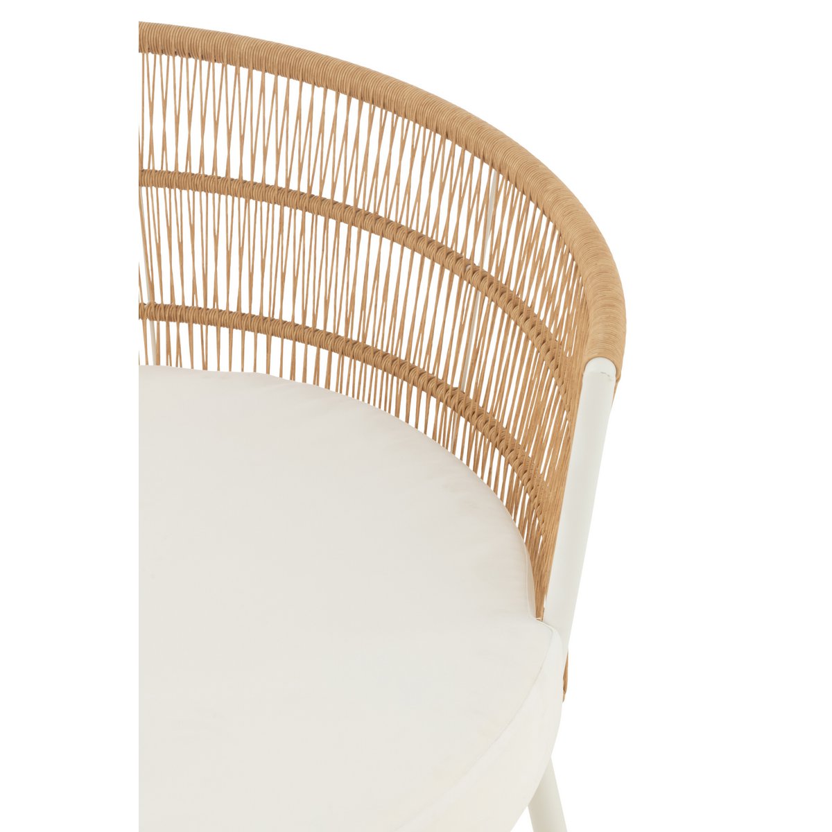 Lounge Sessel Joa Rattanoptik naturweiß für Garten Terrasse Balkon